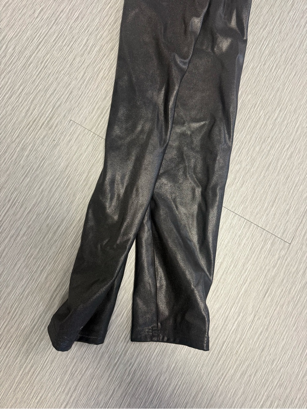SPANX Black Faux Leather-Look Leggings